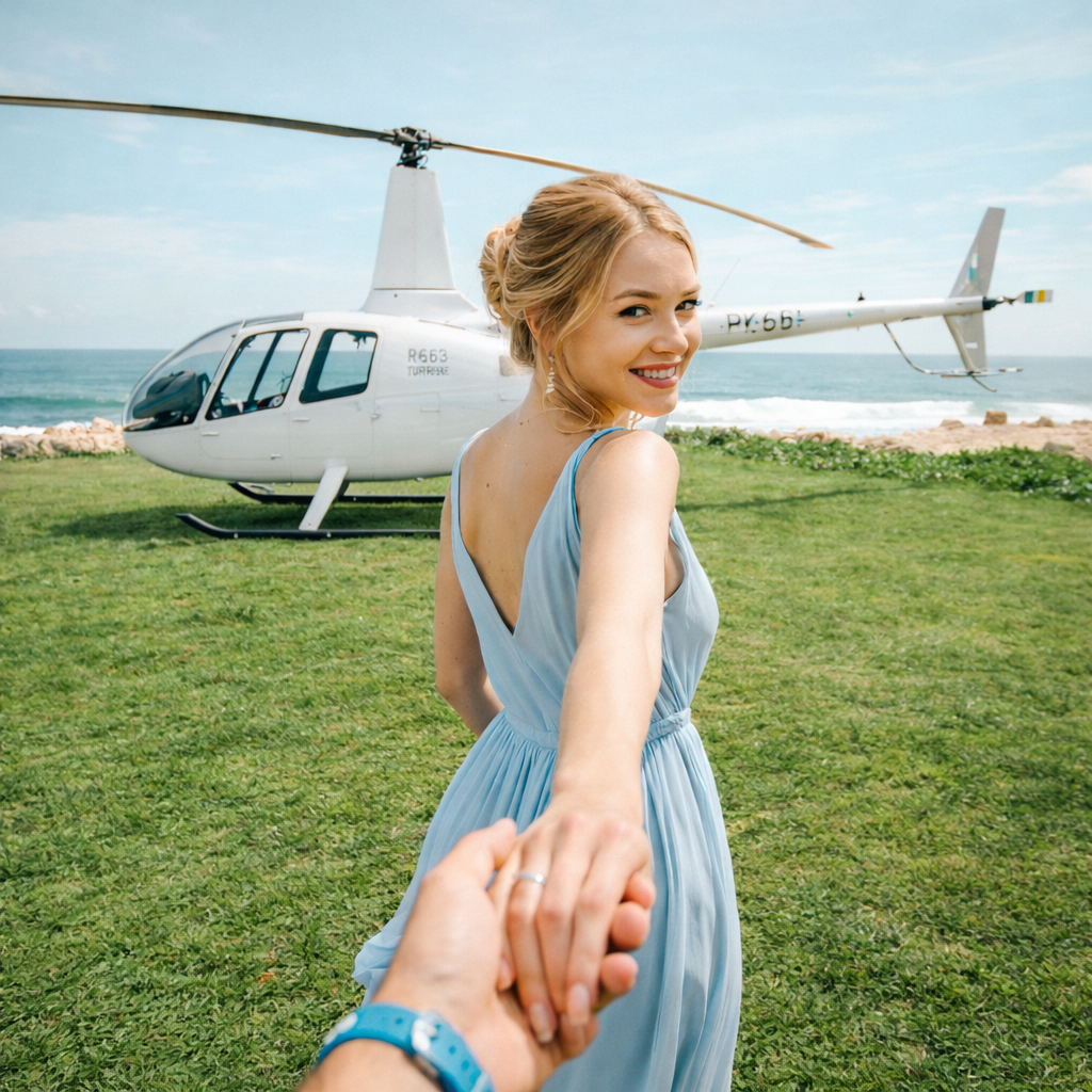 Helicopter taxi service in Bali