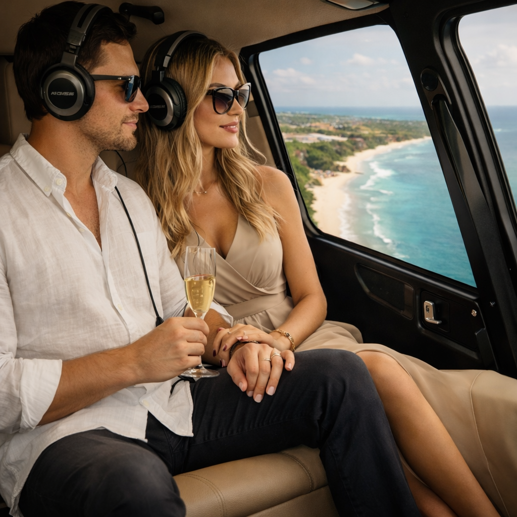 Luxury helicopter cabin Bali