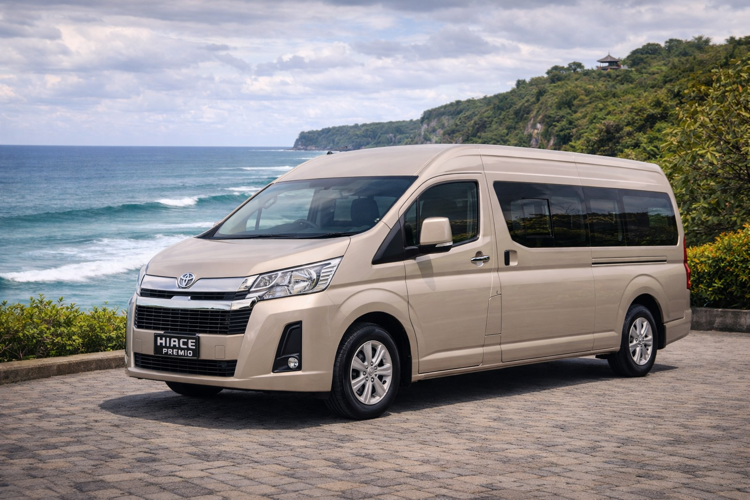 HiAce Premio Luxury 2021 with private driver in Bali