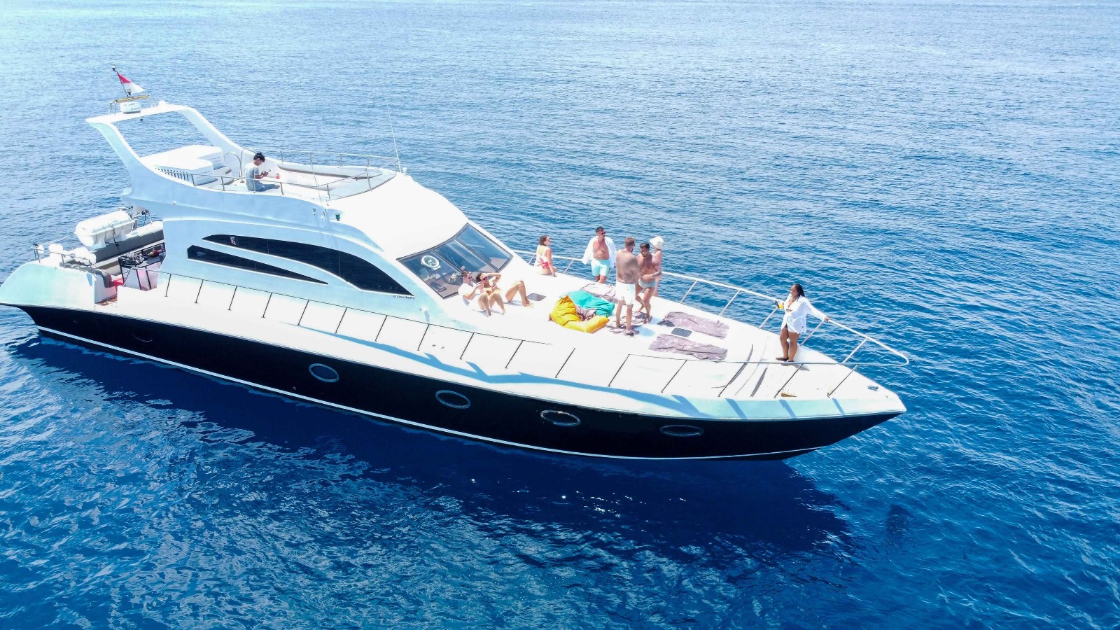 Event yacht in Bali for up to 35 guests, aerial view
